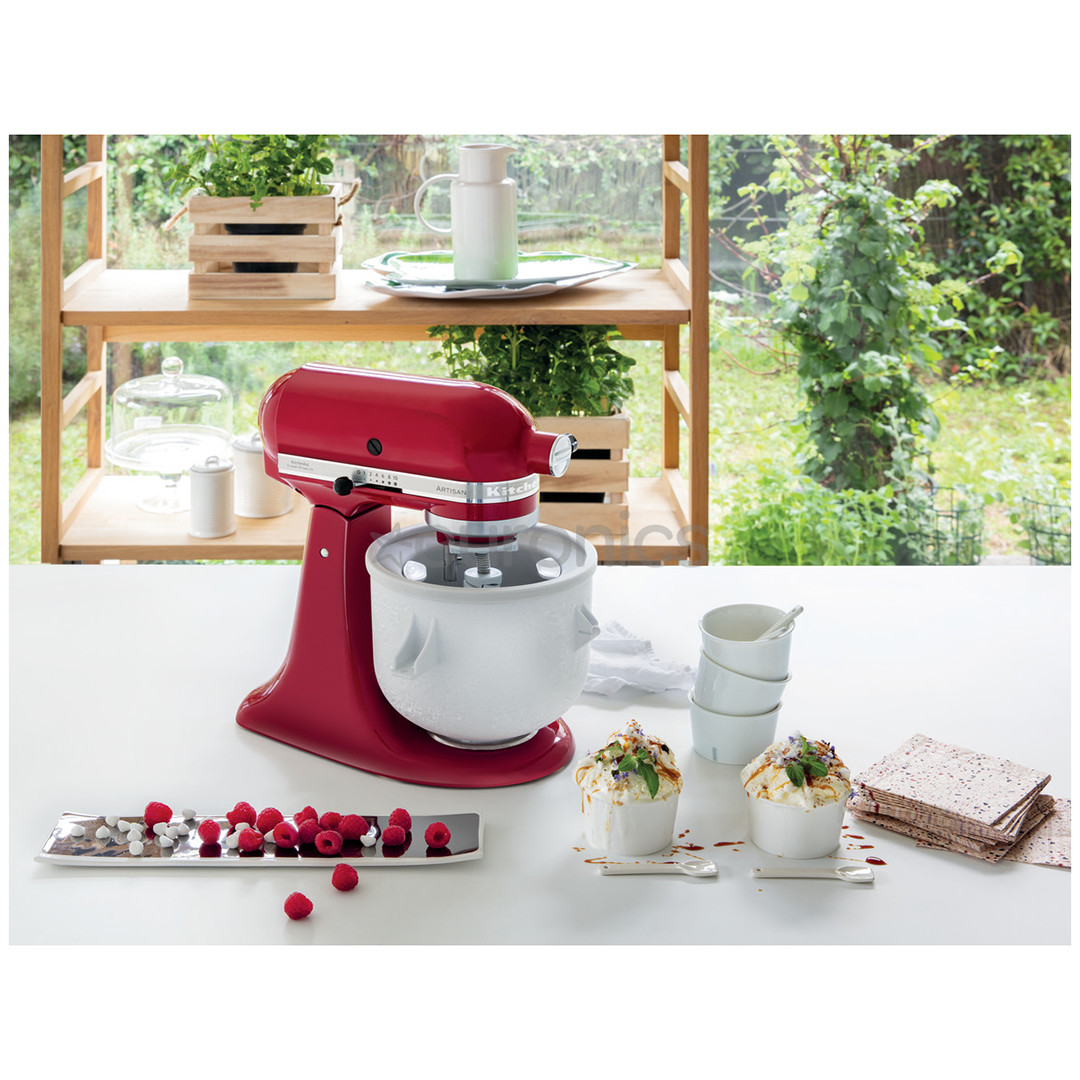 KitchenAid Artisan, 4.8 L, 300 W, sarkana - Mikseris + trauks saldējuma pagatavošanai