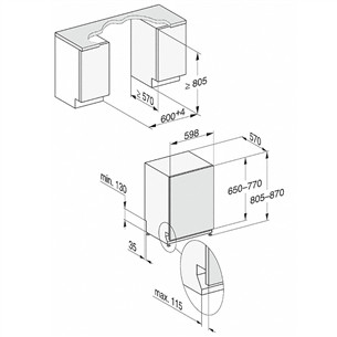 Built-in dishwasher Miele (14 place settings)