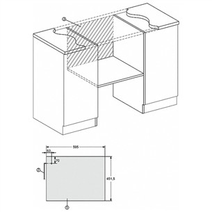 Miele, 46 л, 900 Вт, черный/нерж. сталь - Интегрируемая микроволновая печь