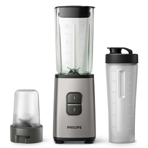 Philips Daily Collection, 350 W, 0.9 L, grey - Mini-blender with chopper