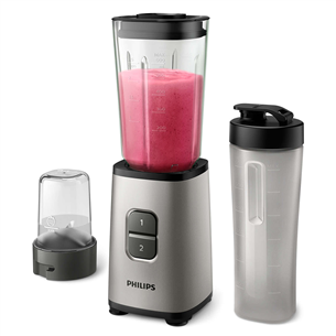 Philips Daily Collection, 350 W, 0.9 L, grey - Mini-blender with chopper