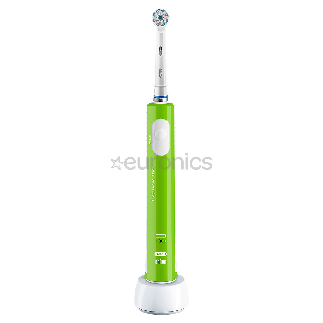 Braun Oral-B Junior PRO SENSI UltraThin, белый/зеленый - Электрическая зубная щетка