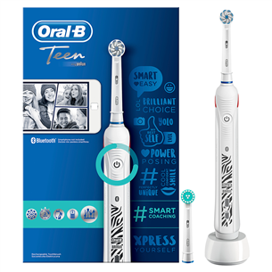 Braun Oral-B Smart Teen, balta/melna - Elektriskā zobu birste