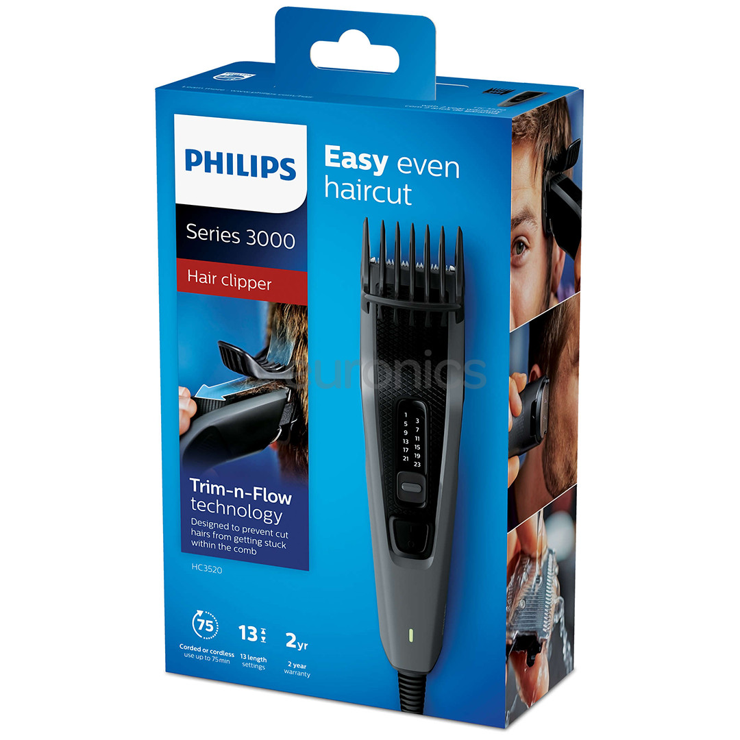 Philips series 3000, 0.5-23 mm, grey/black - Hair clipper