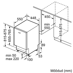 Built-in dishwasher Bosch (10 place settings)