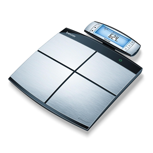 Beurer, до 180 кг, серебристый - Диагностические весы с технологией Bluetooth BF105