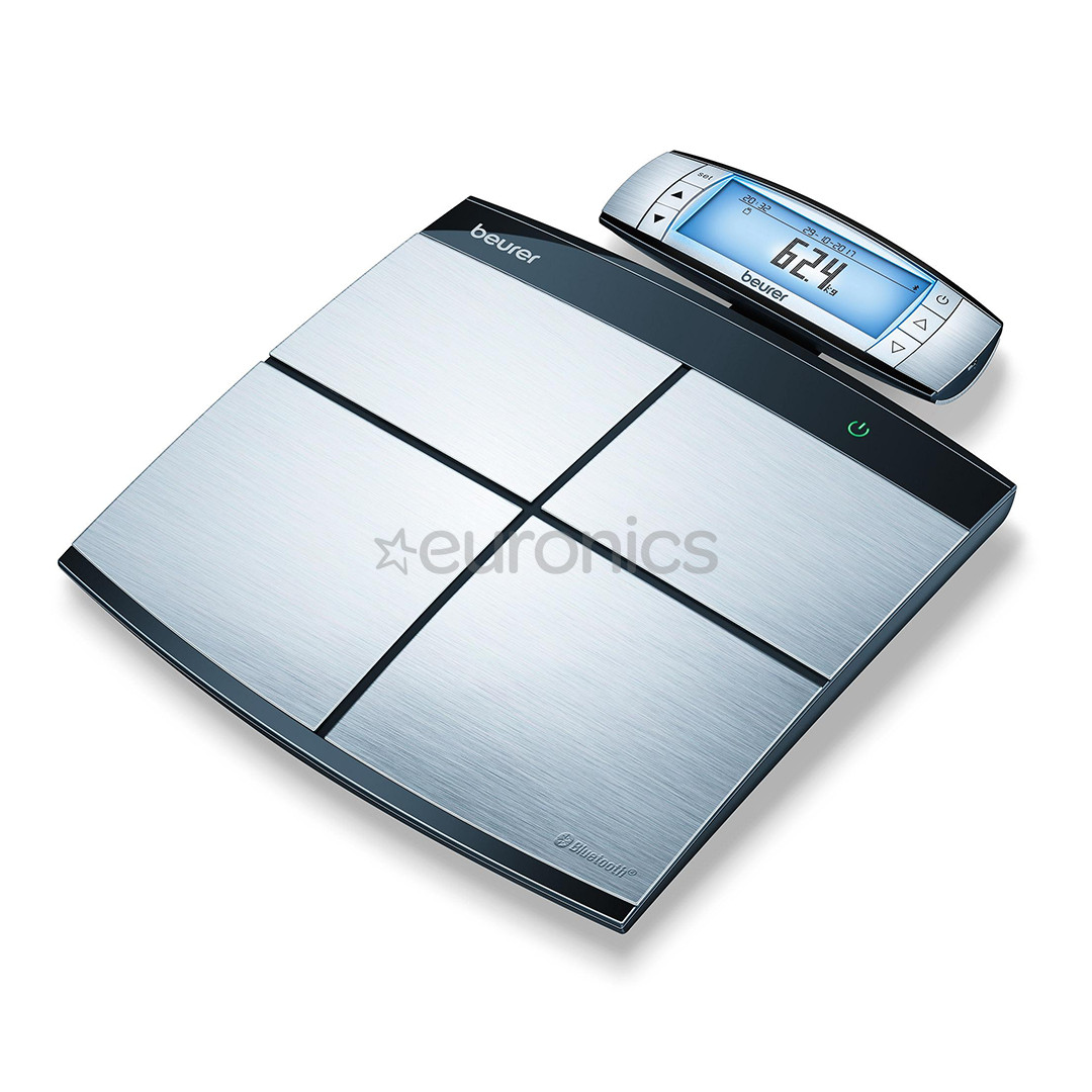 Beurer, до 180 кг, серебристый - Диагностические напольные весы с технологией Bluetooth