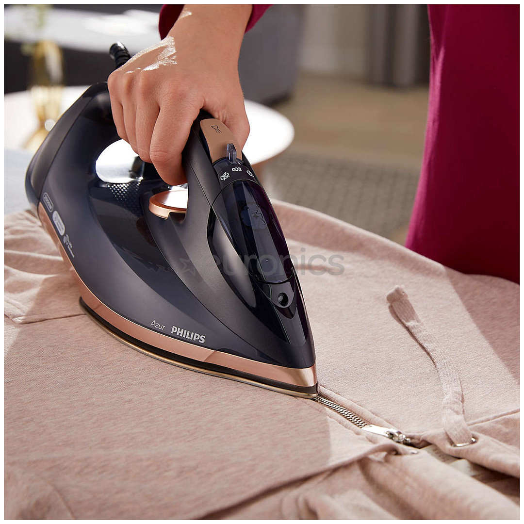 Philips Azur, 3000 Вт, синий/розовый - Паровой утюг
