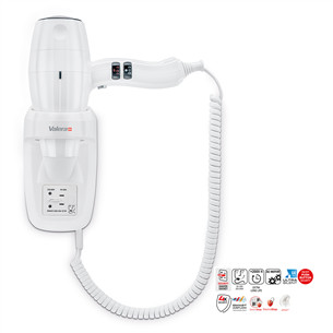 Valera Silent Jet PROTECT 2000 Shaver, 2000 W, balta - Pie sienas stiprināms matu fēns 586.10/044.06WHITE