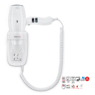 Valera Silent Jet PROTECT 2000 Shaver, 2000 W, balta - Pie sienas stiprināms matu fēns