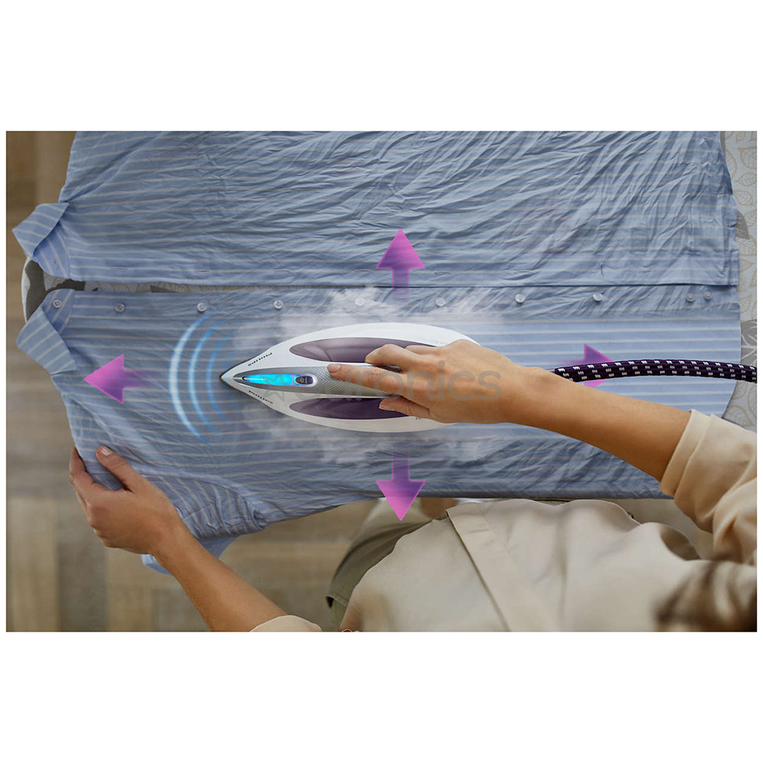 Philips PerfectCare Elite, 2700 W, balta/lillā - Gludināšanas sistēma