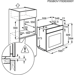 Интегрируемый духовой шкаф с паром Electrolux (пиролитическая очистка)