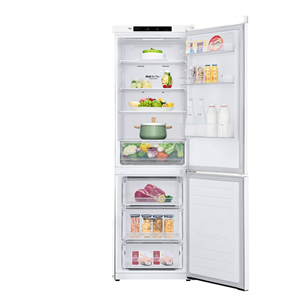 LG NatureFRESH™, augstums 186 cm, 341 L, balta - Ledusskapis