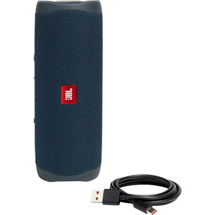 JBL Flip 5, синий - Портативная беспроводная колонка