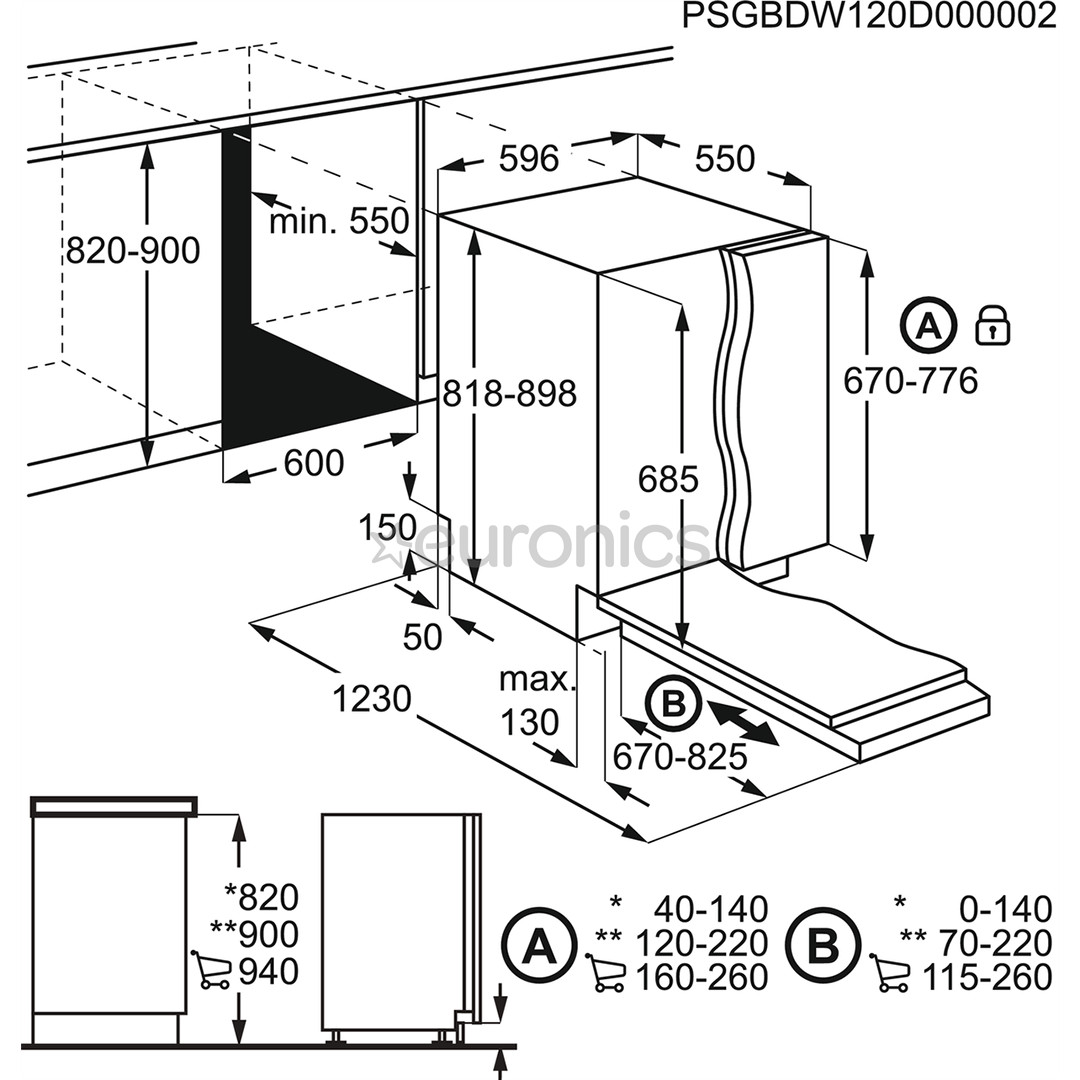 Built-in dishwasher AEG (13 place settings)
