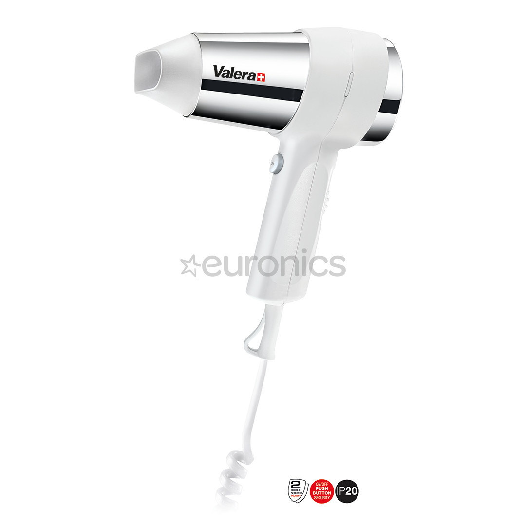 Valera Action 1800 Push, 1800 W, balta/sudraba - Pie sienas stiprināms matu fēns