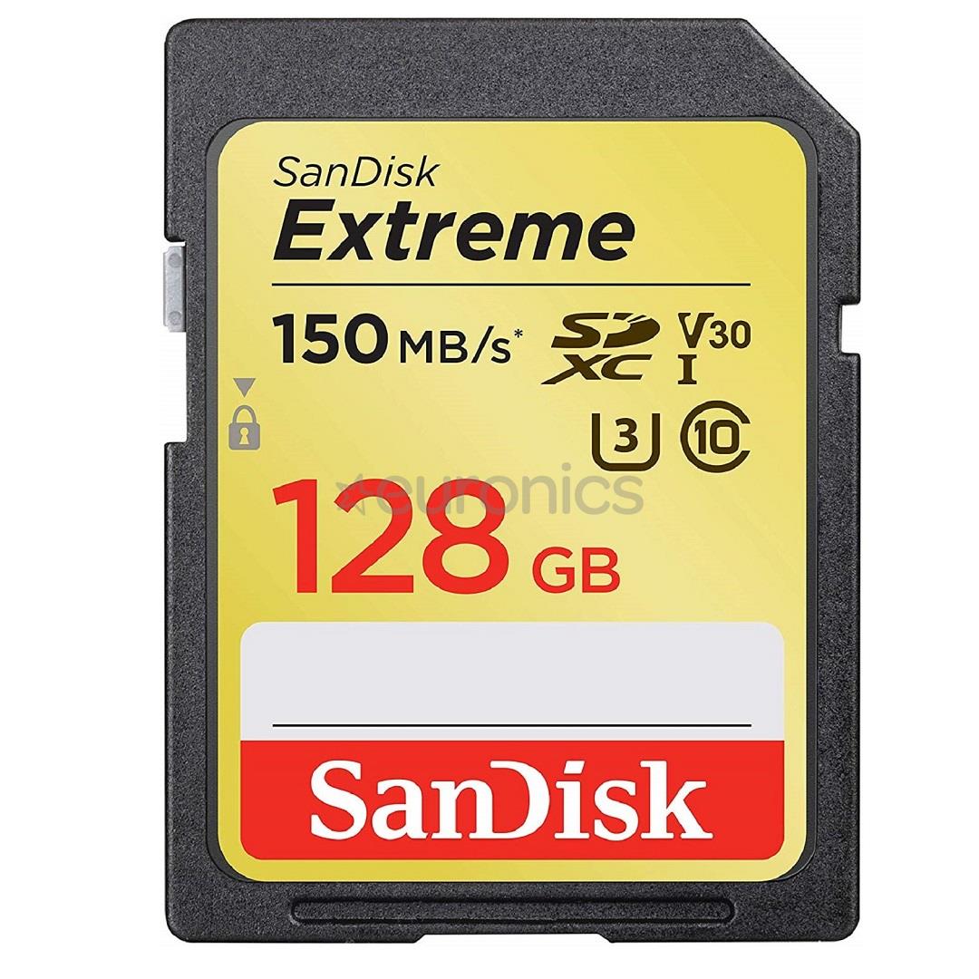 Карта памяти Extreme SDXC, SanDisk / 128GB