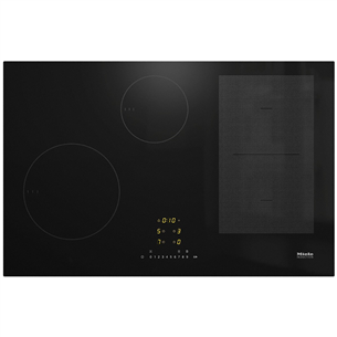 Miele, PowerFlex cooking area, width 80 cm, frameless, black - Built-in Induction Hob