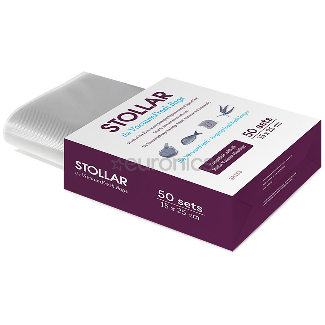 Stollar VacuumFresh, 50 шт., 15x25 см - Пакеты для вакуумного упаковщика