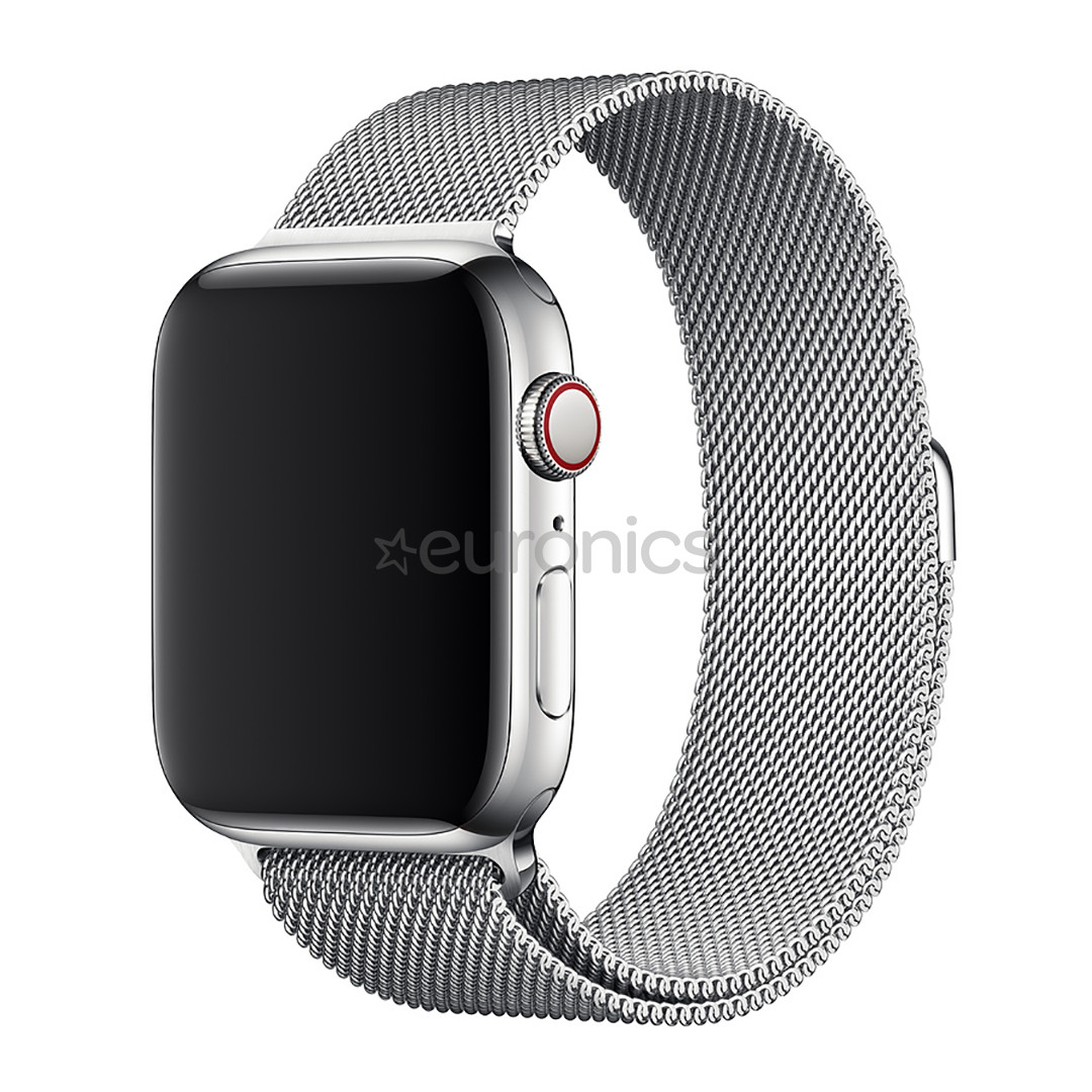 Replacement strap Apple Watch Silver Milanese Loop Apple (44 mm)