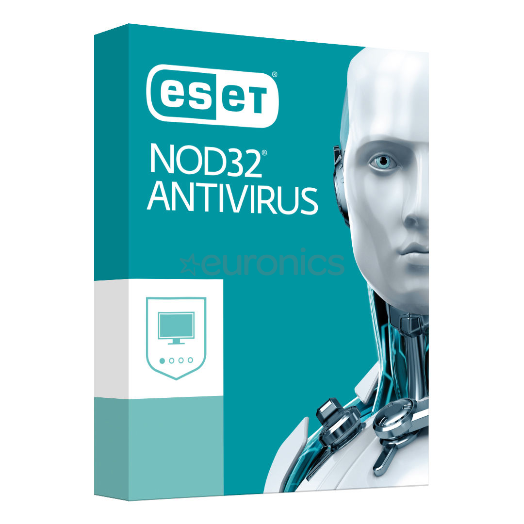 ESET NOD32 Antivirus / 1 пользователь, 12M, 18M renew