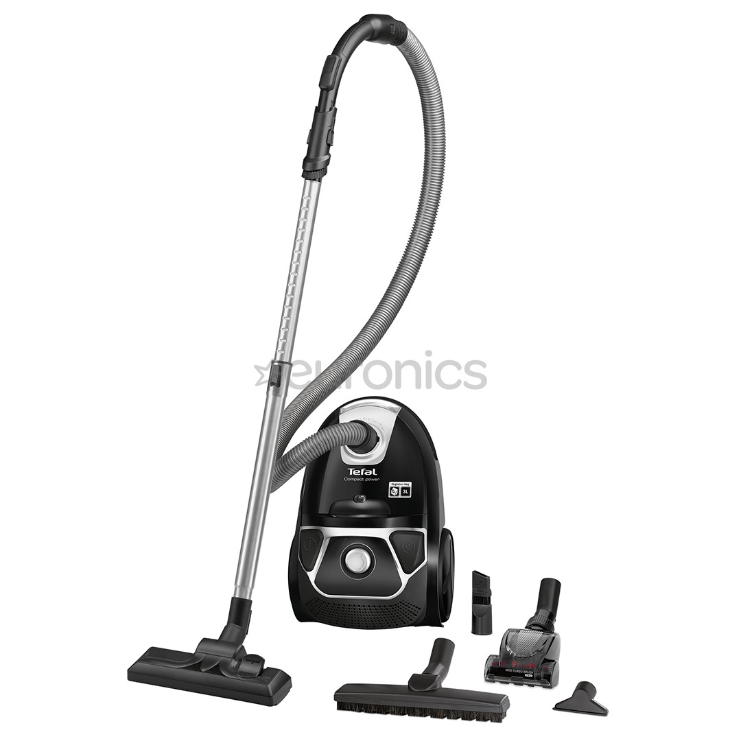 Tefal Compact Power Animal Care, melna - Putekļu sūcējs