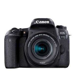 Зеркальная фотокамера EOS 77D + объектив EF-S 18-55mm IS STM, Canon
