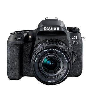 Зеркальная фотокамера EOS 77D + объектив EF-S 18-55mm IS STM, Canon