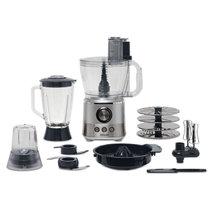 Stollar Multi Food Processor, 3 L/1.5 L, 1000 W, grey - Food processor