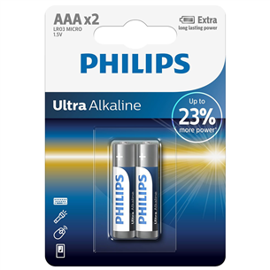 Philips Ultra Alkaline, AAA, 2gb - Baterijas