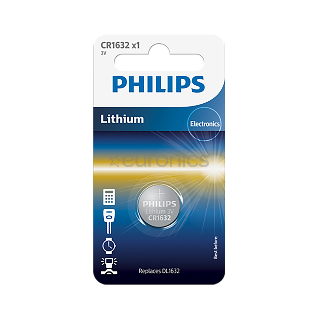Philips Lithium, CR1632, 3 В - Батарейка