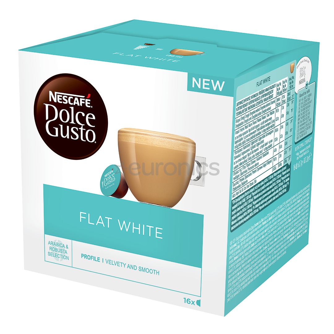 Nescafe Dolce Gusto Flat White, 16 porcijas - Kafijas kapsulas