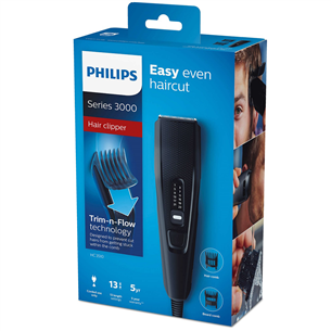 Philips 3000 Series, 0,5-23 мм, черный - Машинка для стрижки волос