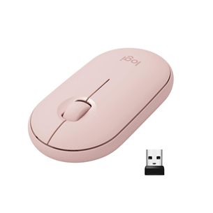 Logitech Pebble M350, rozā - Bezvadu datorpele