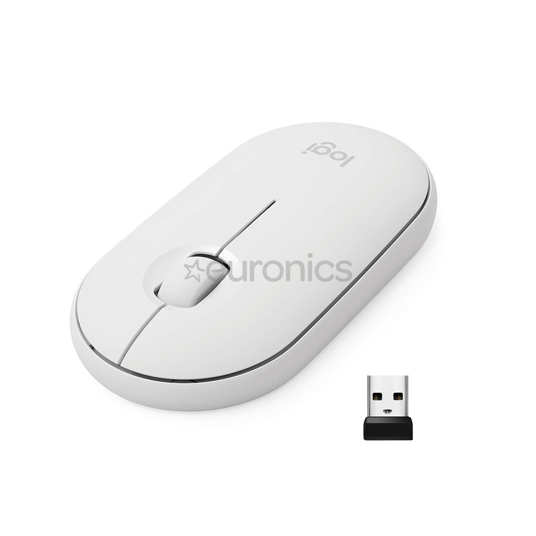 Logitech Pebble M350, balta - Bezvadu datorpele