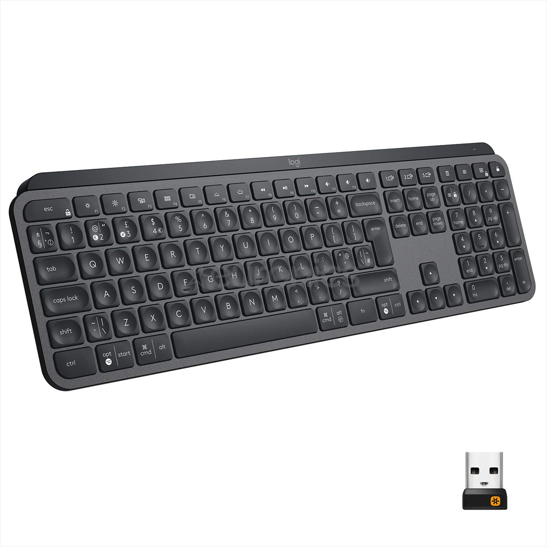 Logitech MX Keys, RUS, pelēka - Bezvadu klaviatūra