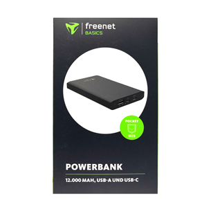 Power Bank FreeNet Basic USB-C, Cager / 12000 mAh