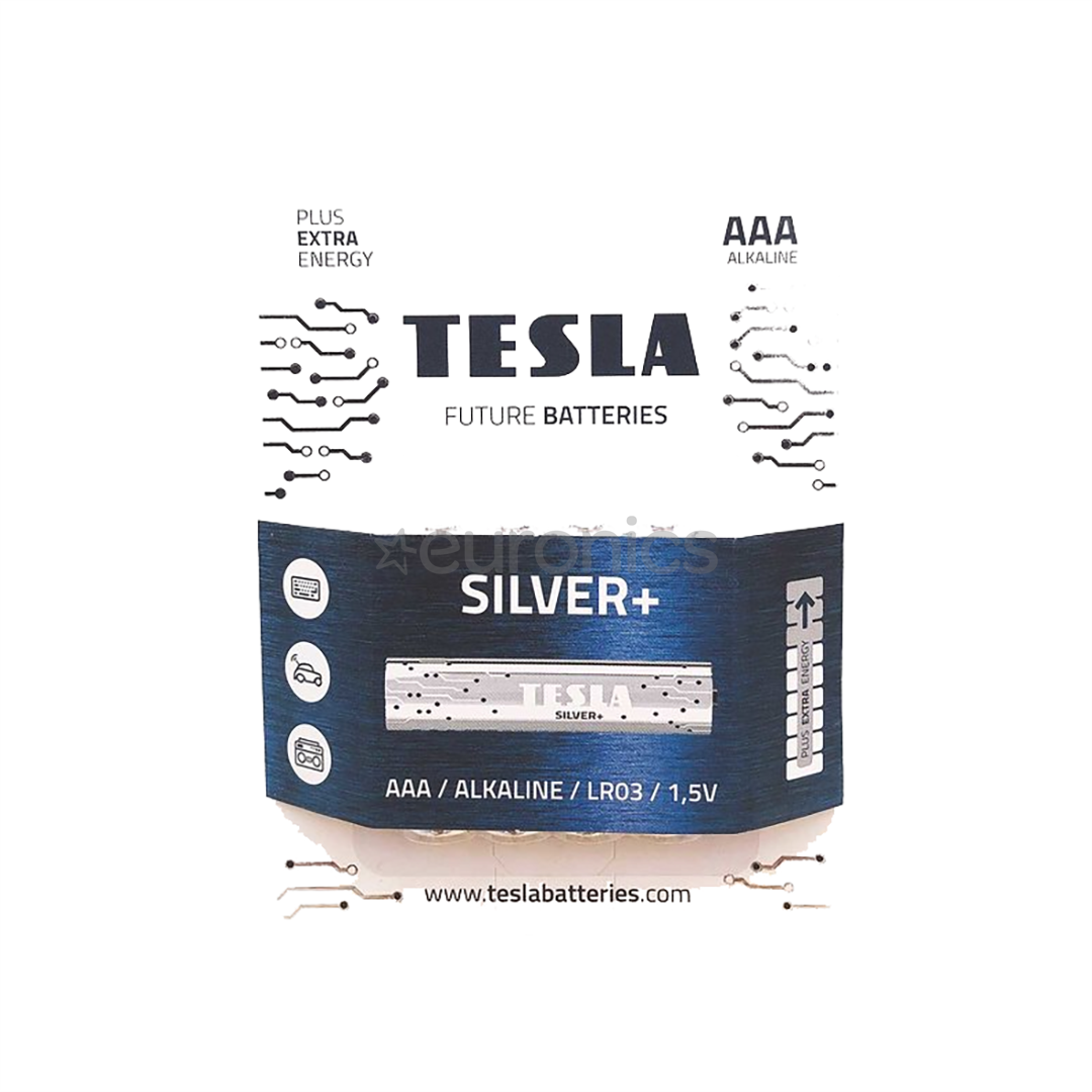 Tesla SILVER+, AAA/LR03, 4 gab. - Baterijas