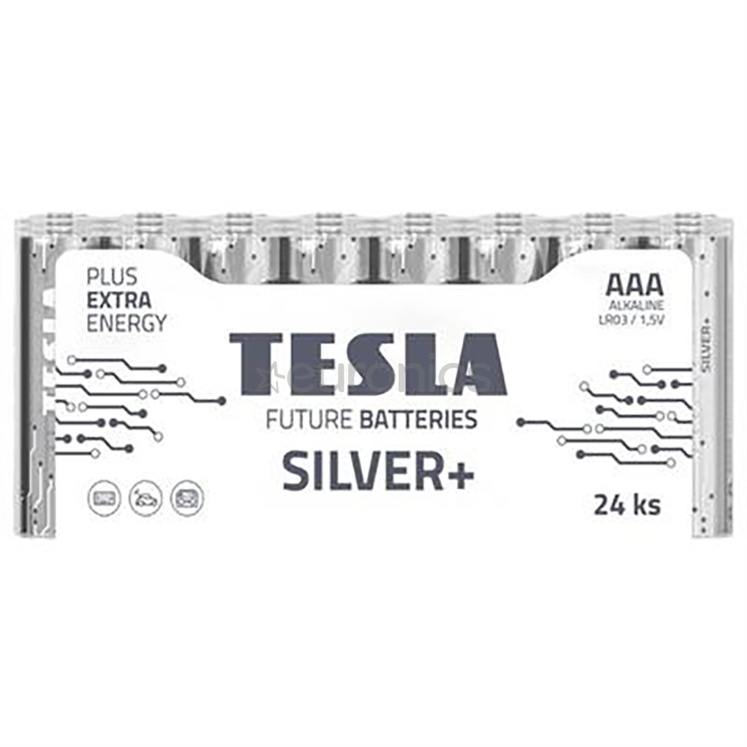 Baterijas SILVER+ AAA LR03, Tesla / 24 gab