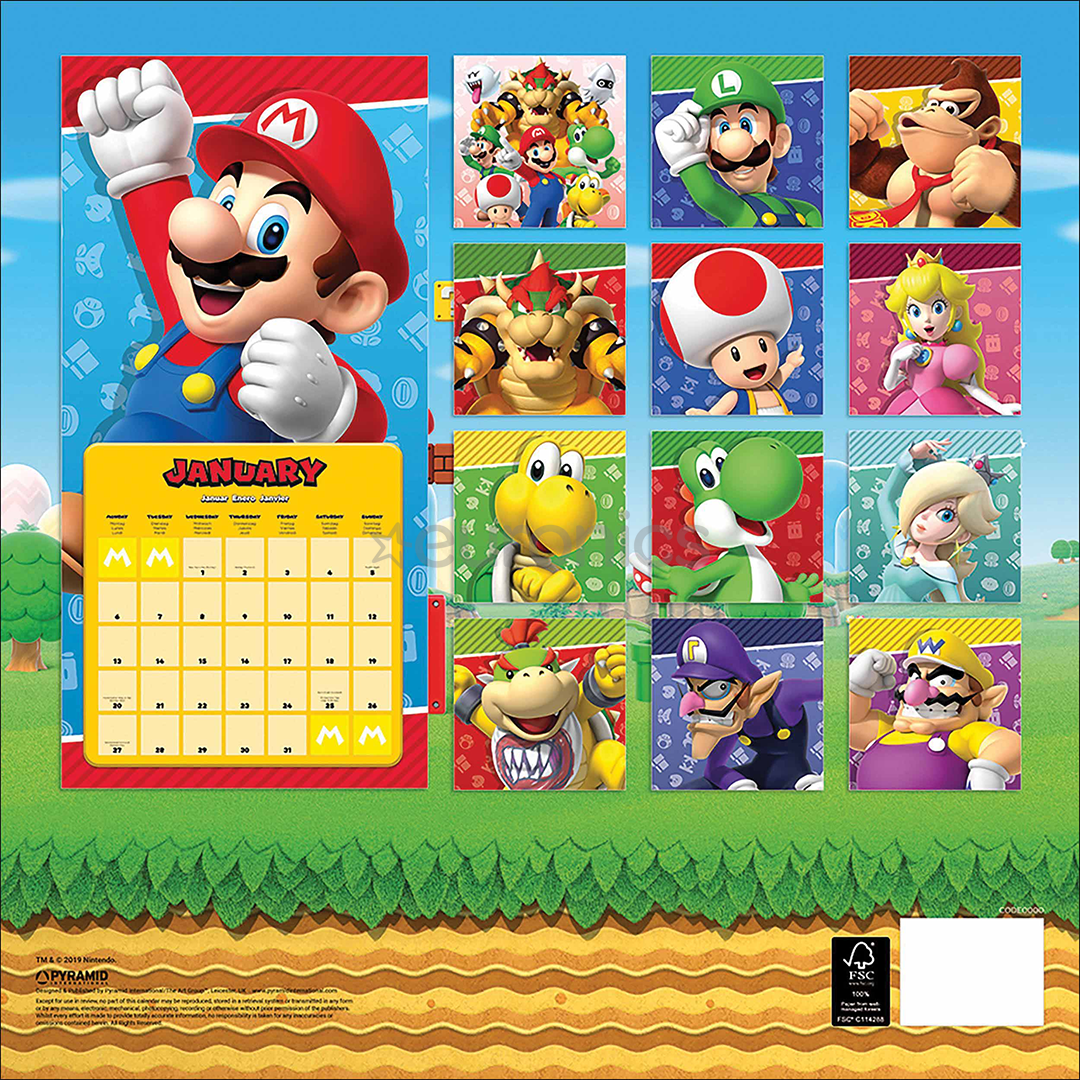 Kalendārs Super Mario 2020