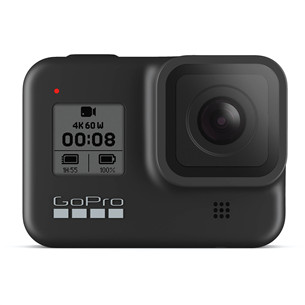 GoPro HERO8 Black, 4K/60fps, melna - Video kamera