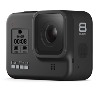 GoPro HERO8 Black, 4K/60fps, melna - Video kamera
