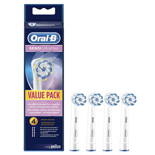Braun Oral-B Sensi UltraThin, 4 gab., balta - Uzgaļi elektriskajai zobu birstei EB60-4