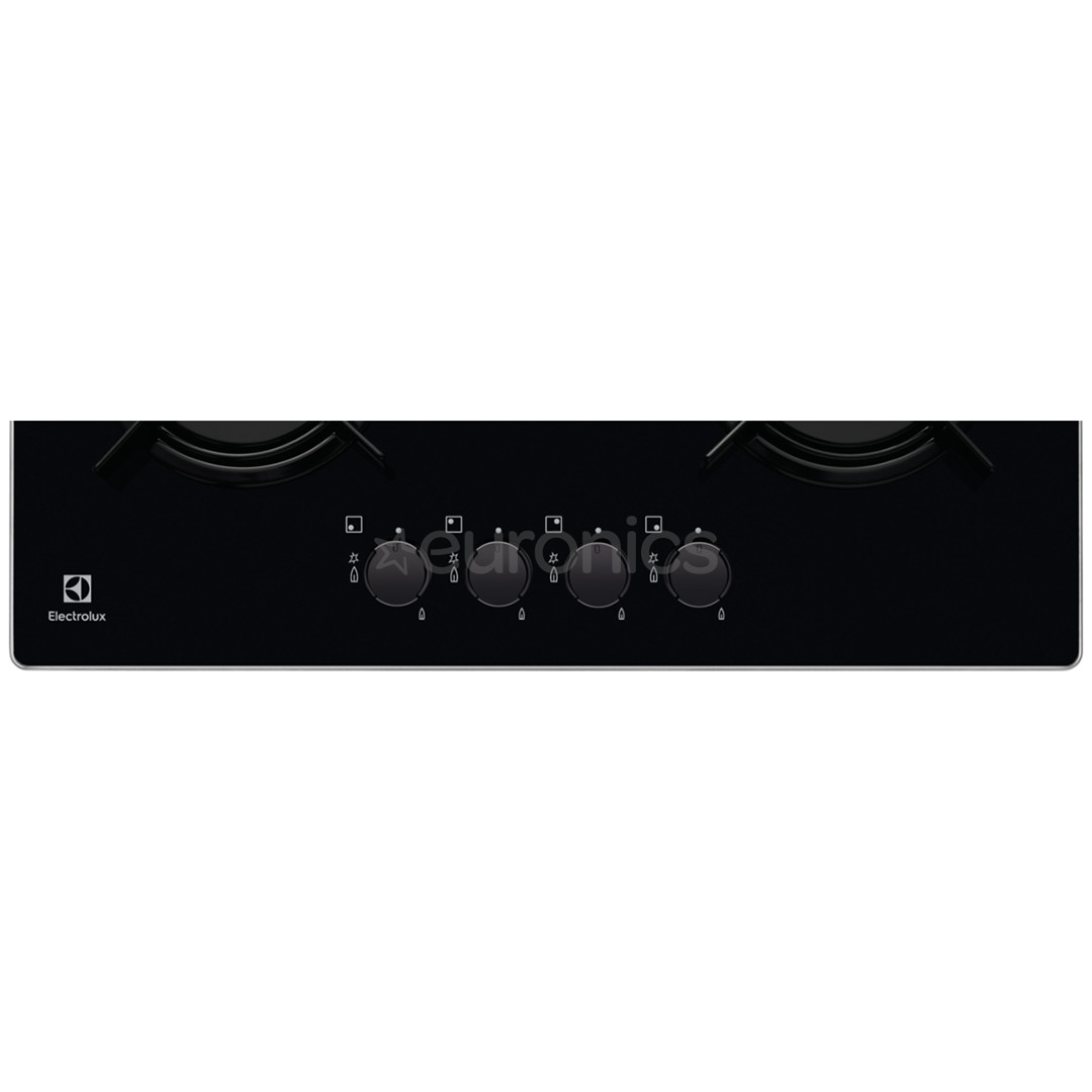 Electrolux 300, width 59 cm, black - Built-in Gas Hob