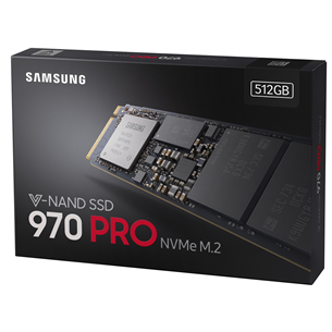 Samsung 970 PRO, M.2, NVMe, PCIe 3.0, 512 GB - SSD