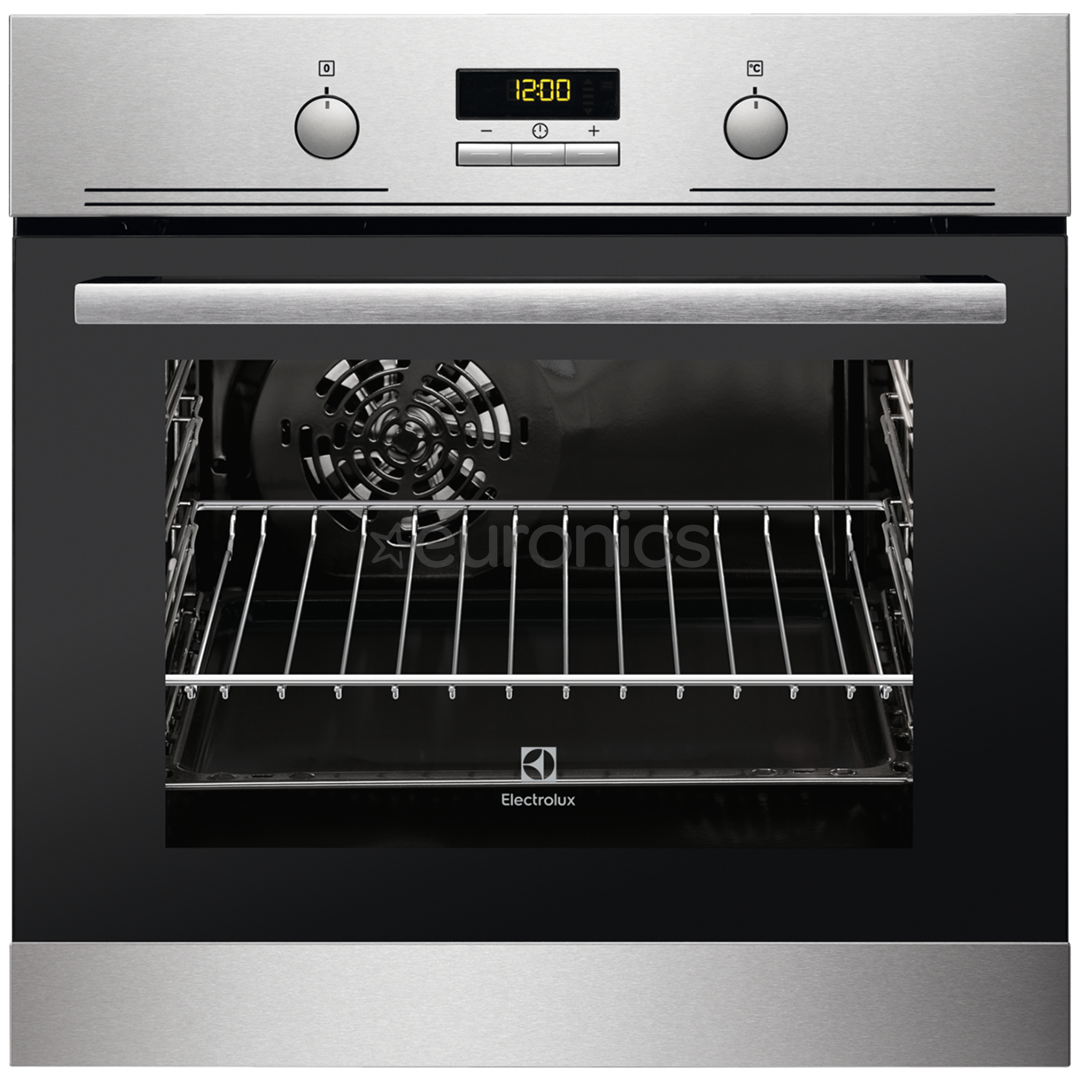 Electrolux, 57 л, пиролитическая очистка, черный/нерж. сталь - Интегрируемый духовой шкаф