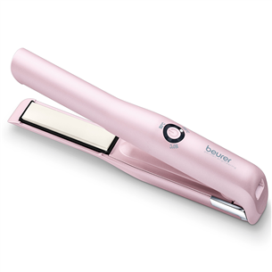 Beurer, 160-200°C, pink - Cordless hair straightener HS20