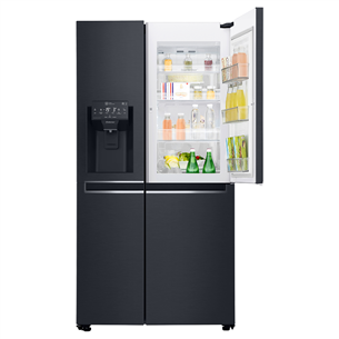 LG Water & Ice Dispenser, 625 L, melna - SBS Ledusskapis