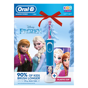 Elektriskā zobu birste Oral-B Frozen + krūzīte, Braun