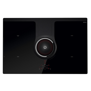 Elica NikolaTesla One, width 83 cm, frameless, black - Built-in Induction Hob with Cooker Hood